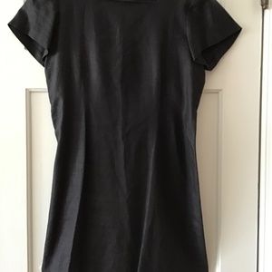 Vintage black linen dress